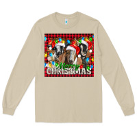 Mushroom Merry Christmas  With Goats Long Sleeve Tee - LillyAllenDesigns
