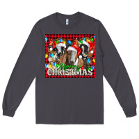 Smoke Merry Christmas  With Goats Long Sleeve Tee - LillyAllenDesigns