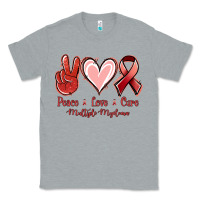 Heather Grey Peace Love Cure Multiple Myeloma Cancer Classic Tee - Jasminsmagicworld