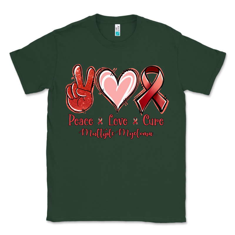 Peace Love Cure Multiple Myeloma Cancer Classic Tee by Jasminsmagicworld | Teevron