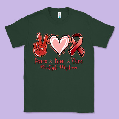 Peace Love Cure Multiple Myeloma Cancer Classic Tee Designed By Jasminsmagicworld