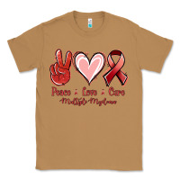 Toasted Coconut Peace Love Cure Multiple Myeloma Cancer Classic Tee - Jasminsmagicworld