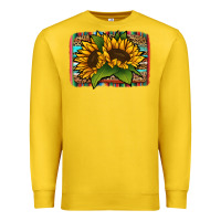Lemon sunflower serape leopard background Premium Sweatshirt - Jasminsmagicworld