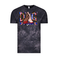 Cloud Black America Dog Mama Vintage Tee - CowhideDigitalArt