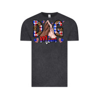 Vintage Black America Dog Mama Vintage Tee - CowhideDigitalArt