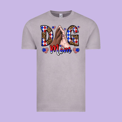America Dog Mama Vintage Tee Designed By Cowhidedigitalart