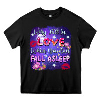 Black Why fall in love when you can fall asleep Heavy Core Tee - FaDigitalArtStudio