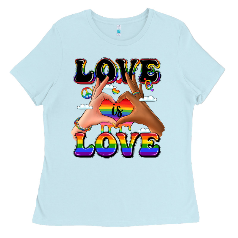 Love Is Love Lgbtq Pride Hands Ladies Tee by LillyAllenDesigns | Teevron