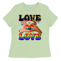 Matcha love is love lgbtq pride hands Ladies Tee - LillyAllenDesigns