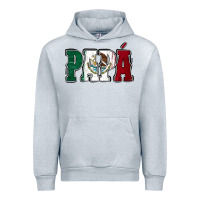 Heather Grey Mexican Flag Papá Urban Hoodie - Jasminsmagicworld