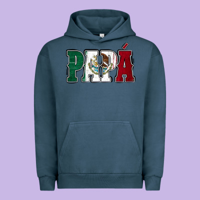 Mexican Flag Papá Urban Hoodie Designed By Jasminsmagicworld