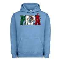 Pigment Pebble Blue Mexican Flag Papá Urban Hoodie - Jasminsmagicworld