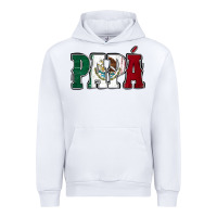 White Mexican Flag Papá Urban Hoodie - Jasminsmagicworld