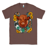 Chestnut western leopard cowhide cow horseshoe Classic Tee - OliviaCreatesArt