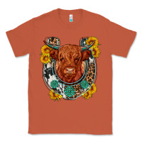Copper western leopard cowhide cow horseshoe Classic Tee - OliviaCreatesArt