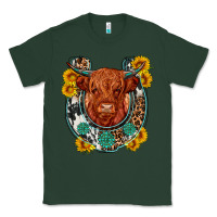 Sports Green western leopard cowhide cow horseshoe Classic Tee - OliviaCreatesArt