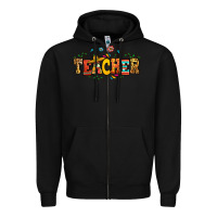 Black spanish teacher Zipper Hoodie - RanaPortraitStore