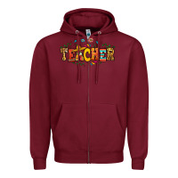 Burgundy spanish teacher Zipper Hoodie - RanaPortraitStore