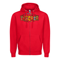 Red spanish teacher Zipper Hoodie - RanaPortraitStore