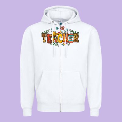 Spanish Teacher Zipper Hoodie Designed By Ranaportraitstore