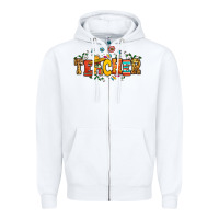 White spanish teacher Zipper Hoodie - RanaPortraitStore