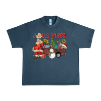 Midnight Navy Jolly Vibes Urban Heavy Tee - CowhideDigitalArt