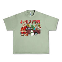 Oil Green Jolly Vibes Urban Heavy Tee - CowhideDigitalArt