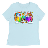 Baby Blue human pride Ladies Tee - LillyAllenDesigns
