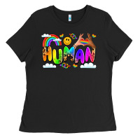 Black human pride Ladies Tee - LillyAllenDesigns