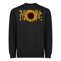 Black Sunflower Leopard Mom Heavyweight Sweatshirt - Jasminsmagicworld