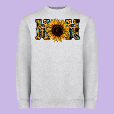 Sunflower Leopard Mom Heavyweight Sweatshirt Designed By Jasminsmagicworld