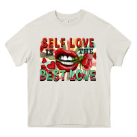 Cream Self love is the best love Heavy Core Tee - FaDigitalArtStudio