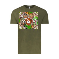 Vintage Olive Baseball Mom Vintage Tee - CowhideDigitalArt
