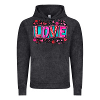 Vintage Black Love Valentine Vintage Hoodie - CowhideDigitalArt