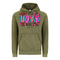 Vintage Olive Love Valentine Vintage Hoodie - CowhideDigitalArt