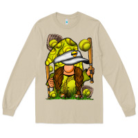 Mushroom softball gnome Long Sleeve Tee - SublimationCraftShop
