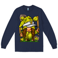 Navy softball gnome Long Sleeve Tee - SublimationCraftShop