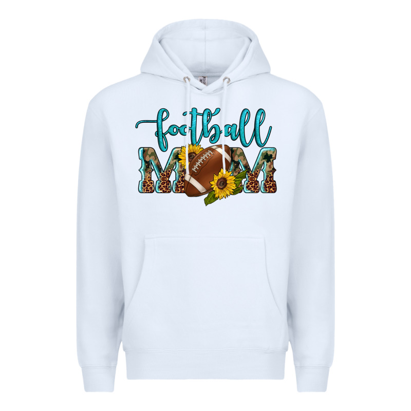 Western Leopard Camouflage Sunflowers  Glitter Mom Football Premium Hoodie by Artiststas | Teevron