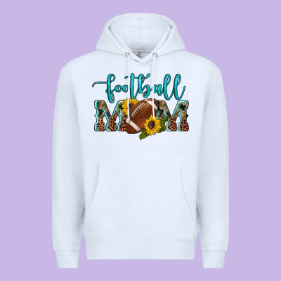 Western Leopard Camouflage Sunflowers  Glitter Mom Football Premium Hoodie Designed By Artiststas