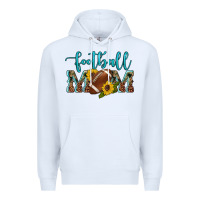 White western leopard camouflage sunflowers  glitter mom football Premium Hoodie - Artiststas