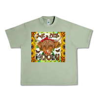 Oil Green Just A Little Moody Urban Heavy Tee - CowhideDigitalArt