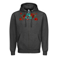 Charcoal Heather viva mexico long live mexico Zipper Hoodie - Jasminsmagicworld