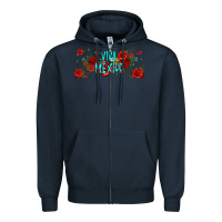 Navy viva mexico long live mexico Zipper Hoodie - Jasminsmagicworld