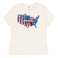 Bone America map Ladies Tee - CowhideDigitalArt