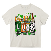Cream St. Patrick's Forget luck give me beer Heavy Core Tee - OliviaCreatesArt