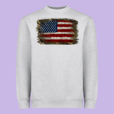 Camouflage Usa Flag Background Heavyweight Sweatshirt Designed By Jasminsmagicworld