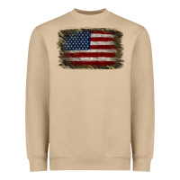 Mushroom Camouflage Usa Flag Background Heavyweight Sweatshirt - Jasminsmagicworld
