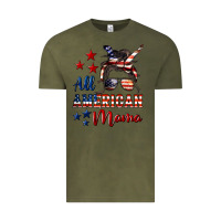 Vintage Olive All American Mama Vintage Tee - LillyAllenDesigns