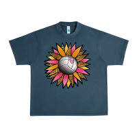 Midnight Navy Volleyball Sunflower Urban Heavy Tee - Jasminsmagicworld