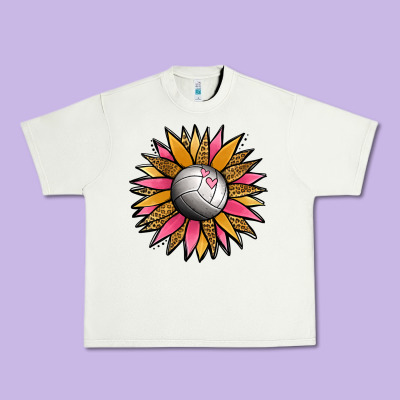 Volleyball Sunflower Urban Heavy Tee Designed By Jasminsmagicworld